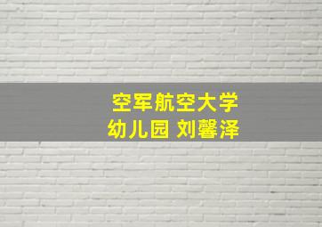 空军航空大学幼儿园 刘馨泽